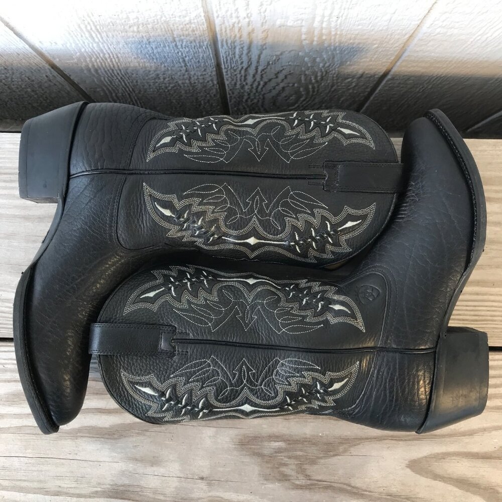 Ariat Buckstitch Bull Shoulder Mens Black Cowboy Western Boots 10.5 D 37423 - Picture 6 of 13